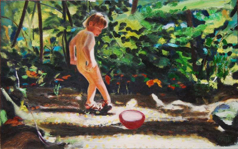 "Milan im Wald", 155x98, Öl auf Leinwand